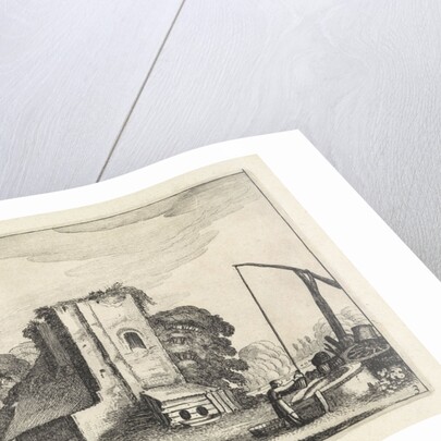 Figures at a tavern at night by Jan van de Velde II