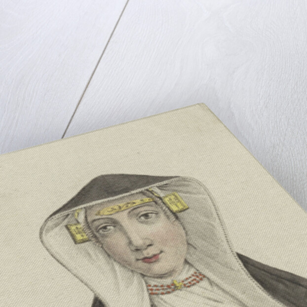 Bust of a girl in traditional costume by Hendrik Greeven