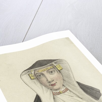 Bust of a girl in traditional costume by Hendrik Greeven