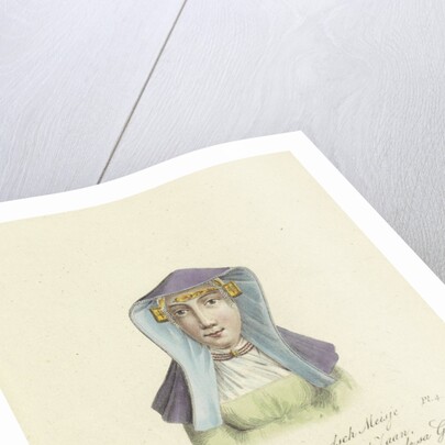 Bust of a girl in traditional costume A by Evert Maaskamp