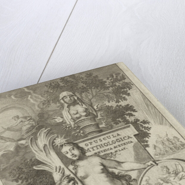 Writing woman flanked by the Truth by Henricus Wetstein