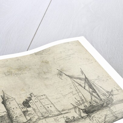 Castle on the coast by Bonaventura Peeters I