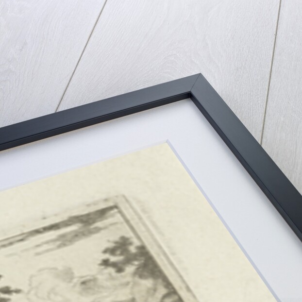 Mountain landscape with a river by Jean Joseph Hanson