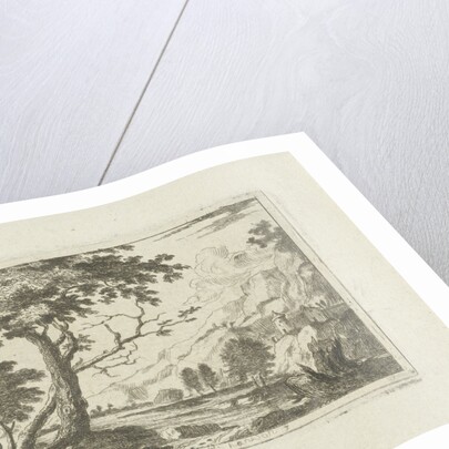 Mountain landscape with a river by Jean Joseph Hanson