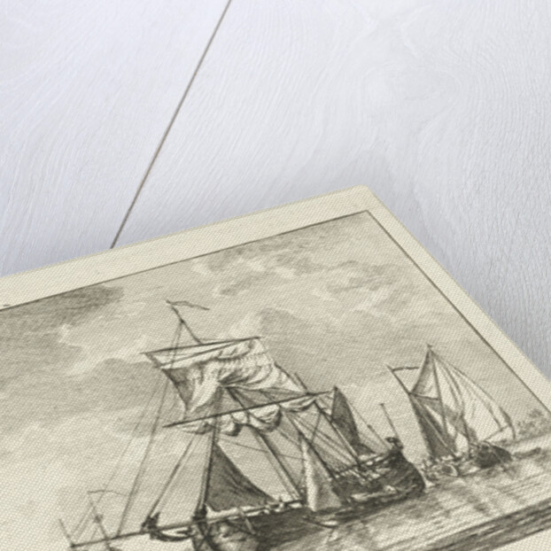 Four sailing on still water by Gerrit Groenewegen