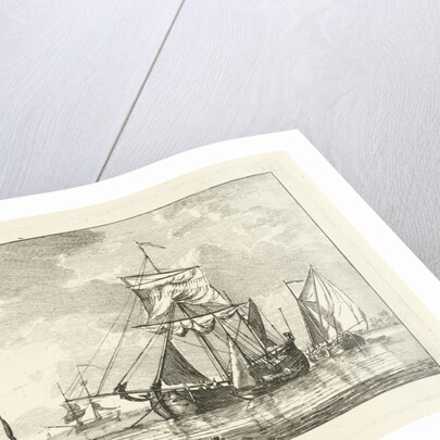 Four sailing on still water by Gerrit Groenewegen