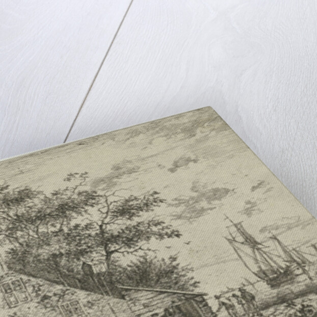 Farm on a river by Hendrik Kobell