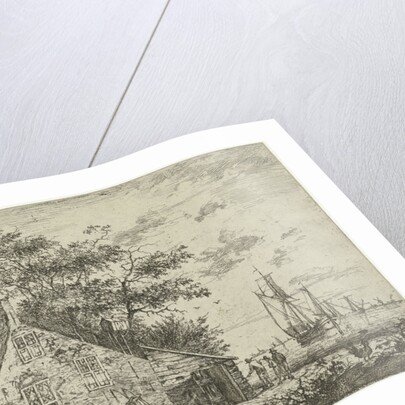 Farm on a river by Hendrik Kobell