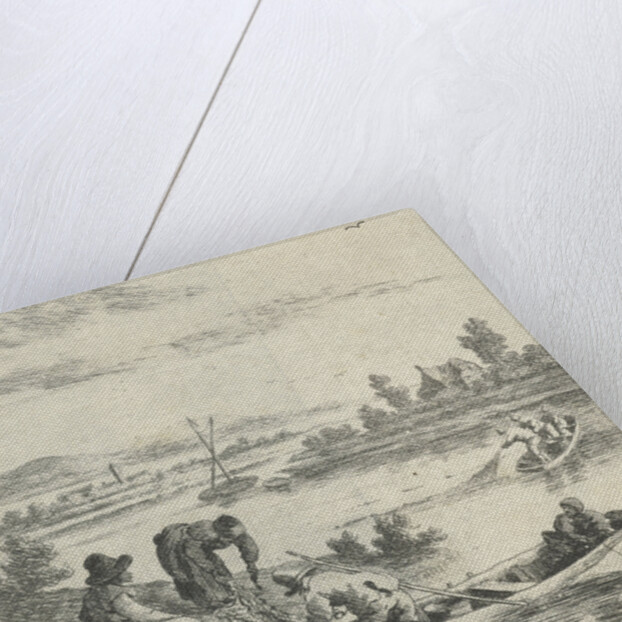 Fishermen on a river by Anthonij van der Haer