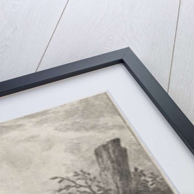 Spotted cow lying on a wooden post by Jacobus Cornelis Gaal