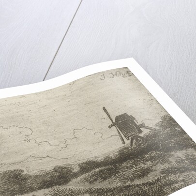 Figure on a road at a mill by Hendrik Jan Hein