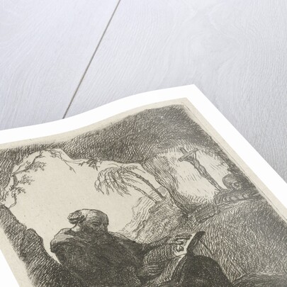 Monk in a cave by David van der Kellen II