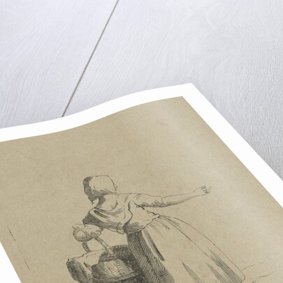 Woman with a basket by Jacob van Kouwenhoven