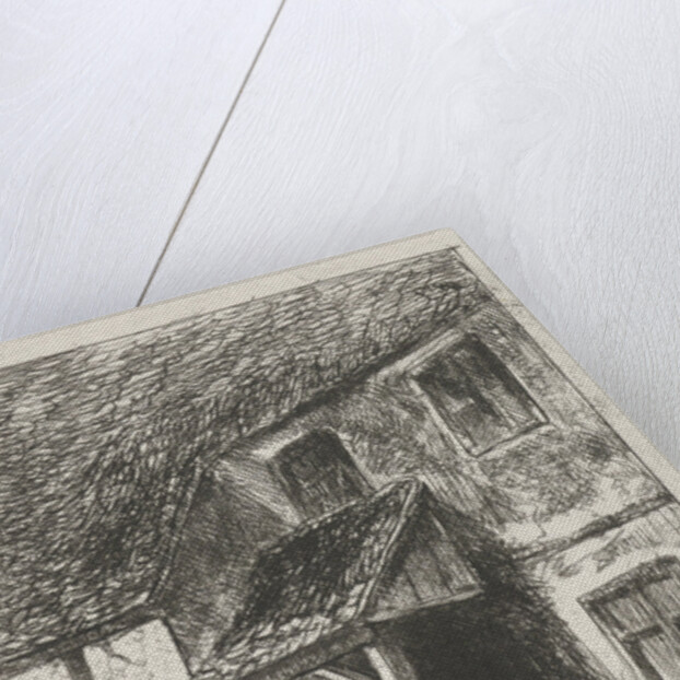 Facade of a house with a covered entrance by Jan Diederikus Kruseman