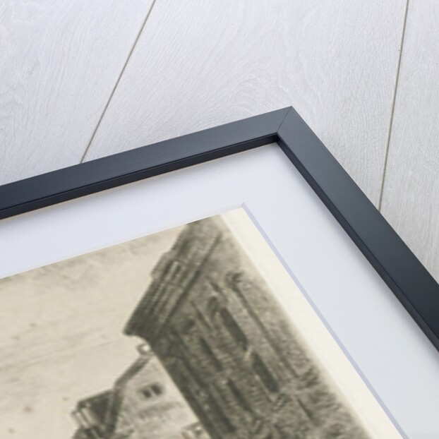 The Wittevrouwenpoort Utrecht The Netherlands, seen from the city, on foot a few passers-by on the sidewalk by Jan van Lokhorst