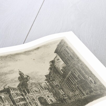 The Wittevrouwenpoort Utrecht The Netherlands, seen from the city, on foot a few passers-by on the sidewalk by Jan van Lokhorst