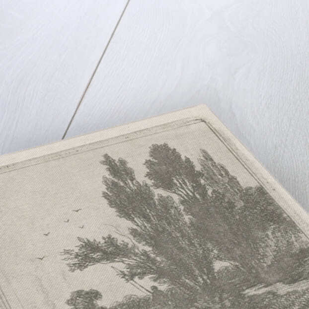 River landscape with angler by Jan van Lokhorst