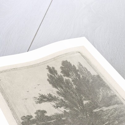 River landscape with angler by Jan van Lokhorst