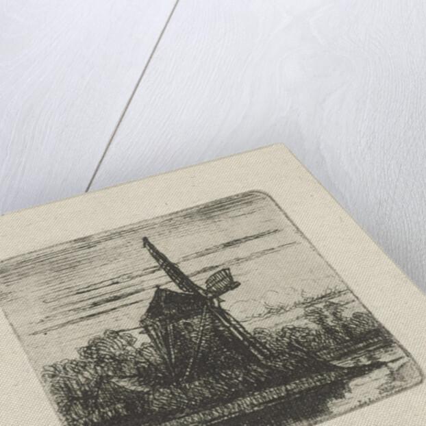 mill on a river by Jan van Lokhorst