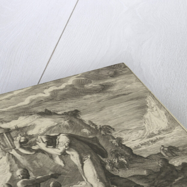 Deucalion and Pyrrha create a new race of men by Franco Estius