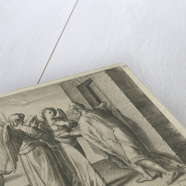 Lot and the two angels by Anonymous