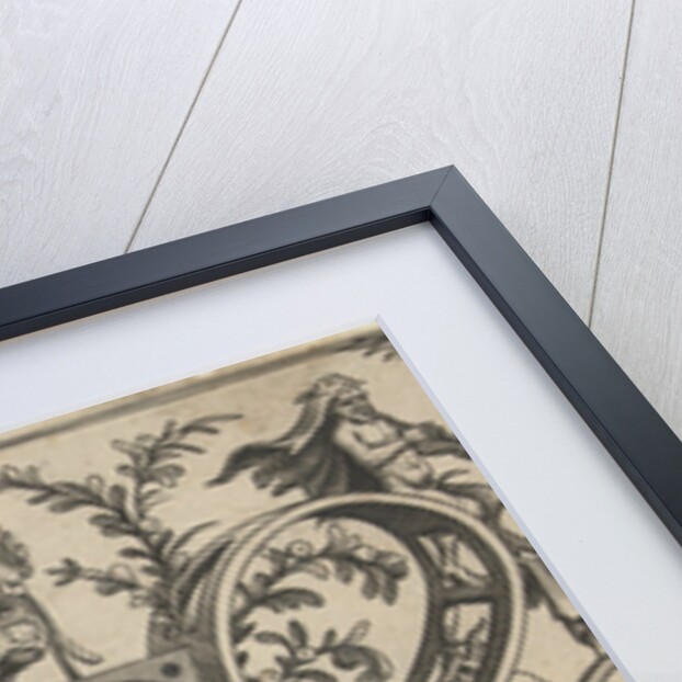 Chariot with stroomgod drawn by two satyrs by Cornelis Bos