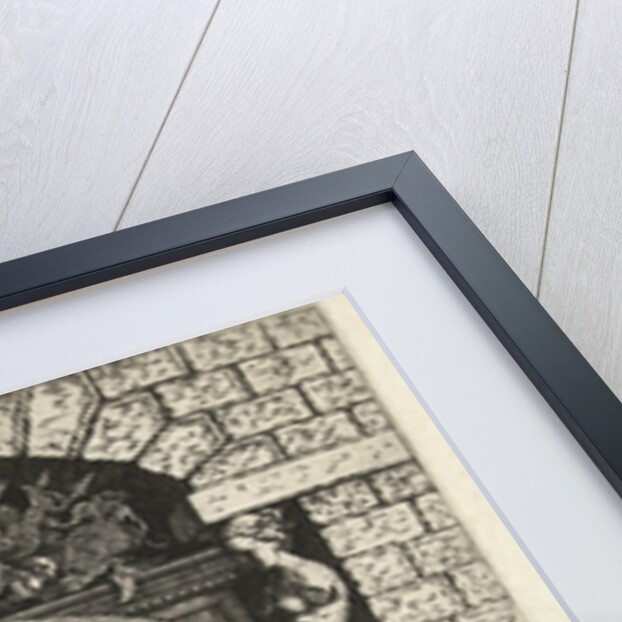 Title print for a series of Roman ruins, Italy by Hieronymus Cock