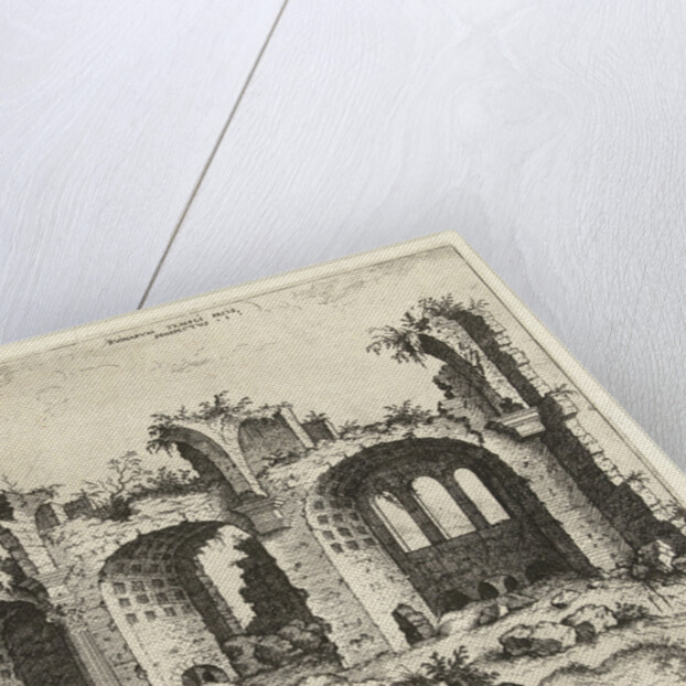 View of the ruins of the Basilica of Constantine by Hieronymus Cock