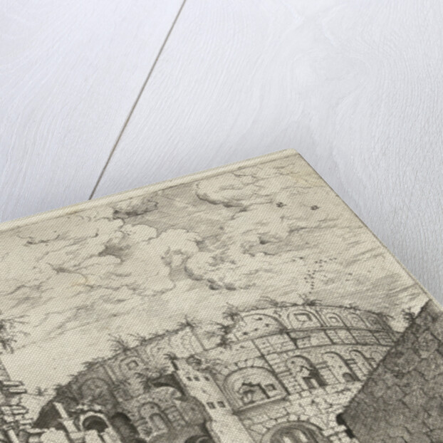 First sight of the Colosseum in Rome, Italy by Hieronymus Cock