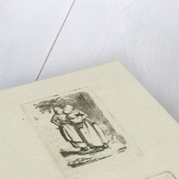 A man and two boys playing marbles by Marie Lambertine Coclers