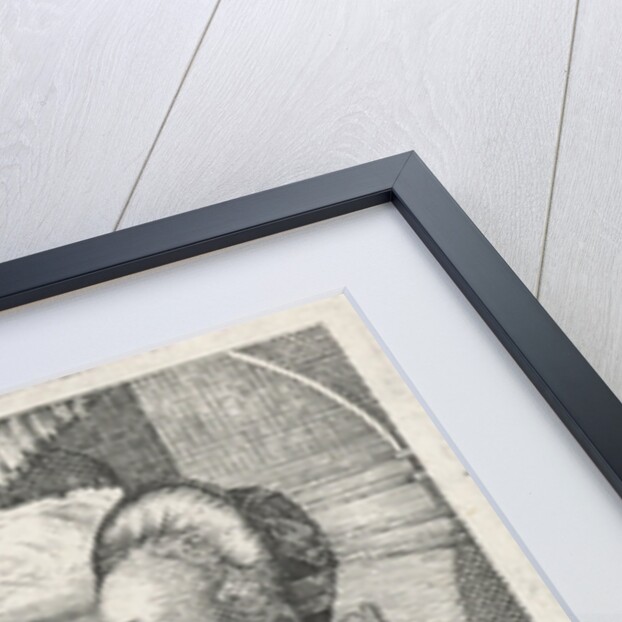 An elegant lady, sitting at a table in front of an open window by Anonymous