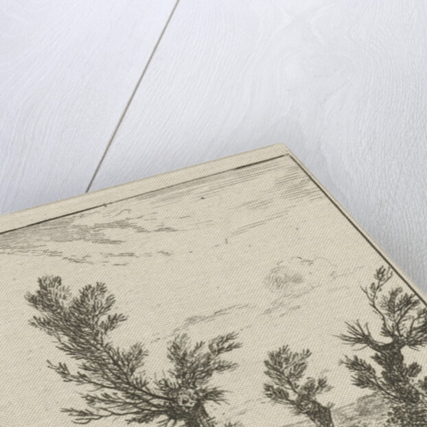 Artist between willows by Hermanus Fock