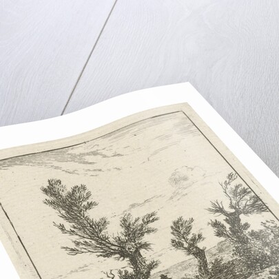 Artist between willows by Hermanus Fock