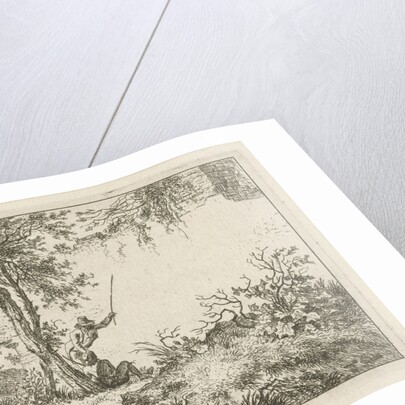 Two men at a wall by Hermanus Fock