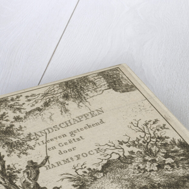 Two men at a wall by Hermanus Fock