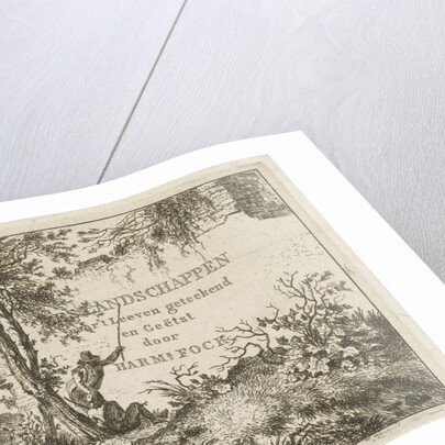 Two men at a wall by Hermanus Fock