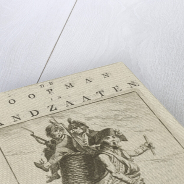 Song Sheet and cartoon soldiers by Hermanus Fock