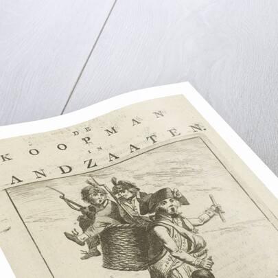 Song Sheet and cartoon soldiers by Hermanus Fock