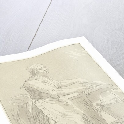 Fish cleaning woman by Hermanus Fock