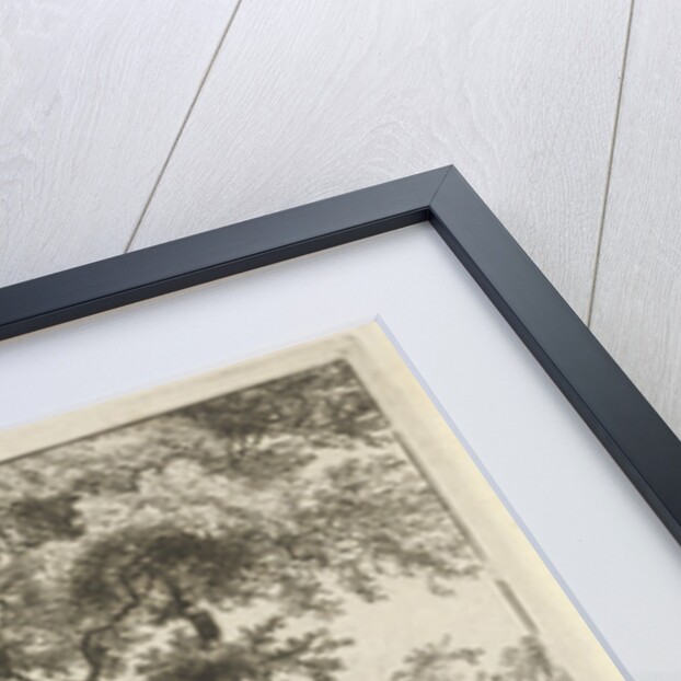 Dune landscape with a large tree by Hermanus Fock