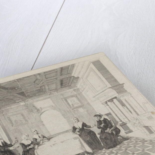 Women with flowers in a departure by David van der Kellen III