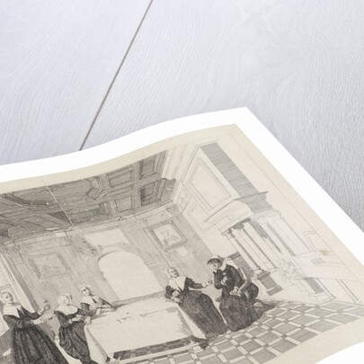 Women with flowers in a departure by David van der Kellen III