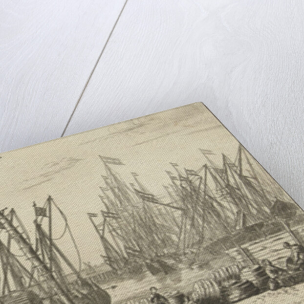 Amsterdam Harbour with the guardhouse by Clement de Jonghe