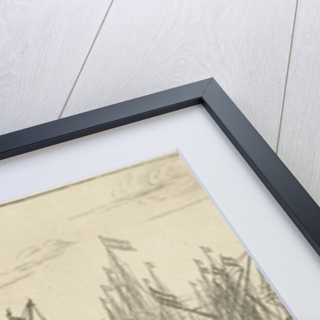 Amsterdam Harbour with the guardhouse by Clement de Jonghe