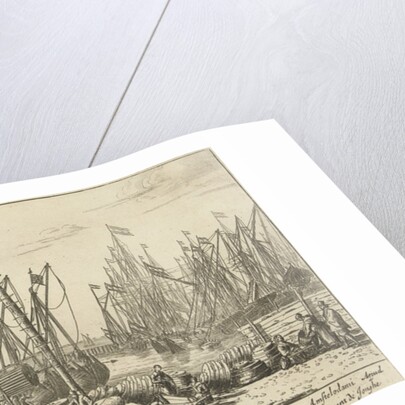 Amsterdam Harbour with the guardhouse by Clement de Jonghe