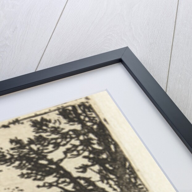 Buildings with a square tower by Karel Dujardin