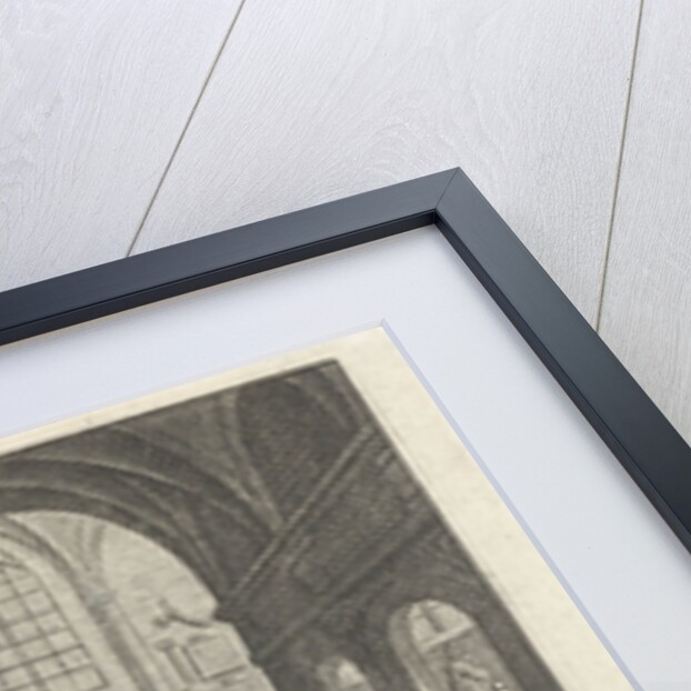 Healer John Fernelius speaks to patient in hospital ward where patients lie on the floor by Franciscus Hackius