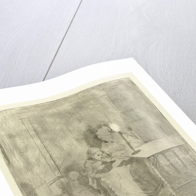 Mother teaching her son by Louis Bernard Coclers