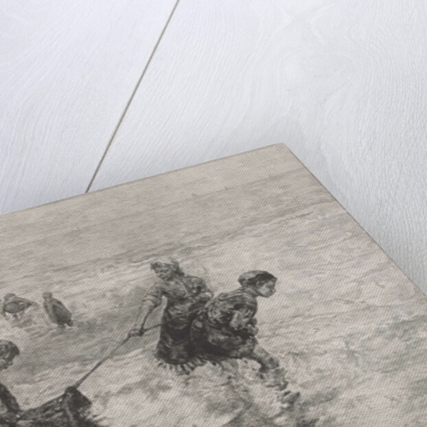 Children along the sea, Henri Wouters by Bernardus Johannes Blommers