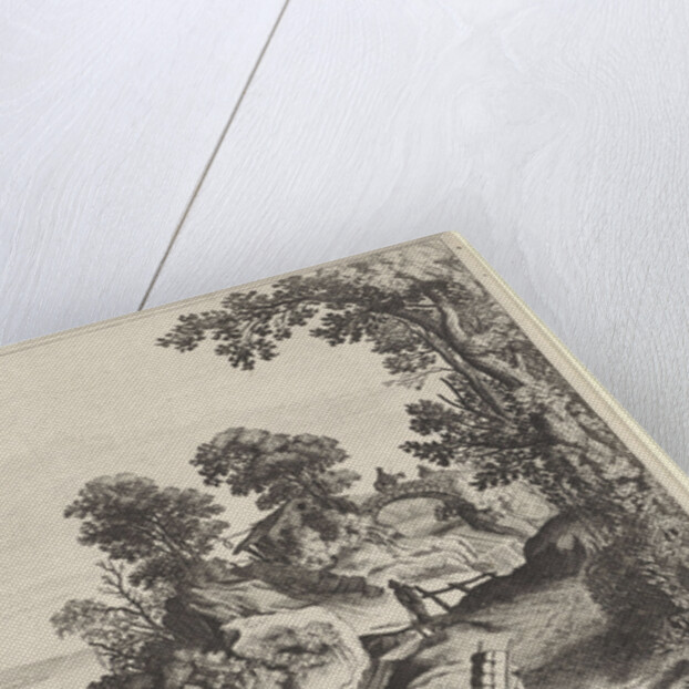 River landscape with travelers on country road by Claes Jansz. Visscher II